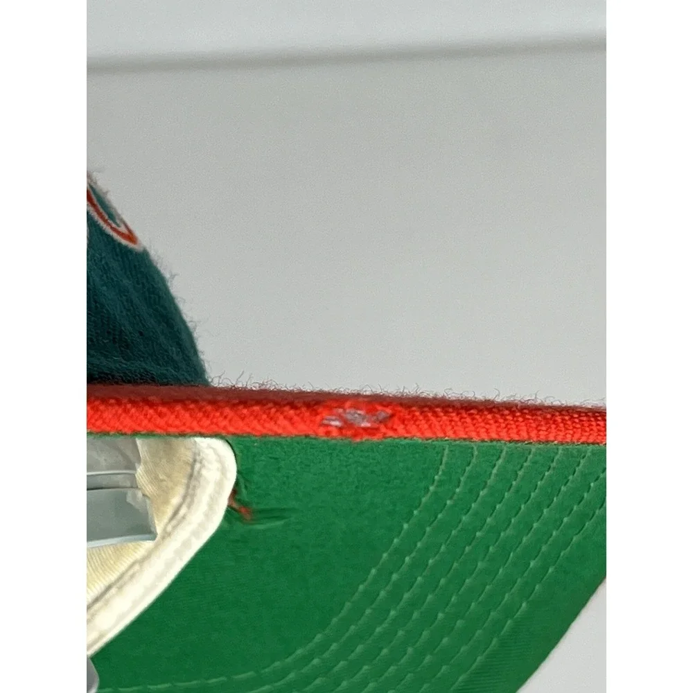 Vtg 90's Miami Dolphins Script Hat Sports Specialties 100% Wool Fitted Size 7
